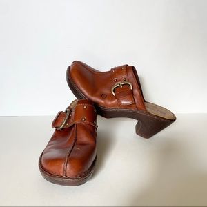 Born Leather Wedge Sandals